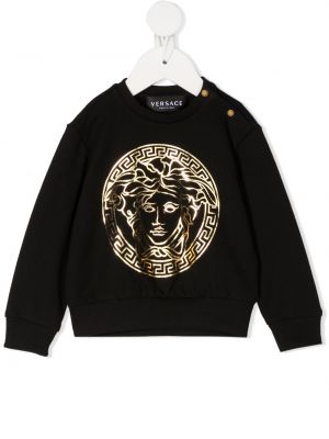 Hoodie för tjejer Versace Kids svart