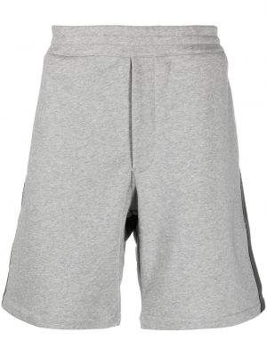 Shorts de sport en coton Alexander Mcqueen gris