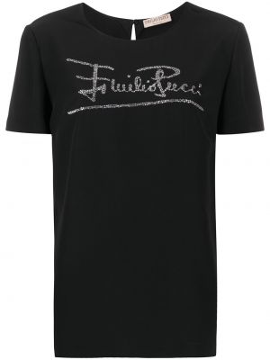 Camiseta con apliques Emilio Pucci negro