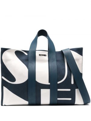 Τσάντα shopper με σχέδιο Sunnei
