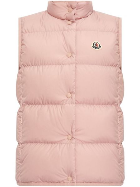 Aşağı kapitone yelek Moncler pembe