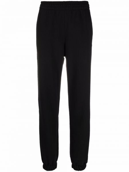 Pantalones de chándal con bordado de cintura alta Adidas negro
