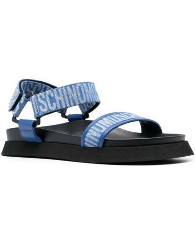 Sandales à scratch Moschino bleu