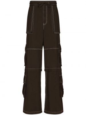 Voľné cargo nohavice Dolce & Gabbana čierna
