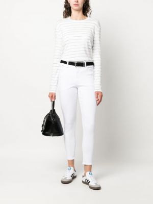 Jeans skinny taille haute Rag & Bone blanc