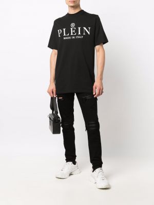Koszulka z nadrukiem Philipp Plein czarna