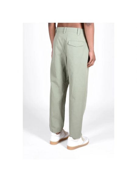 Pantalones rectos de lino A.p.c. verde