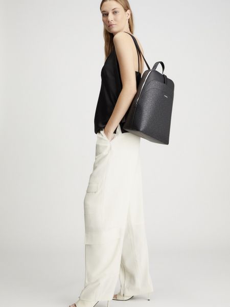 Рюкзак с принтом из искусственной кожи в деловом стиле Calvin Klein черный