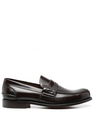 Skinn loafers Church's brun