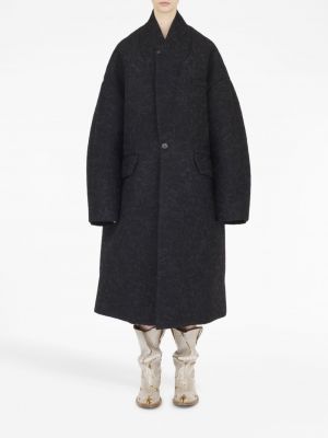 Žakárový oversized kabát Maison Margiela černý