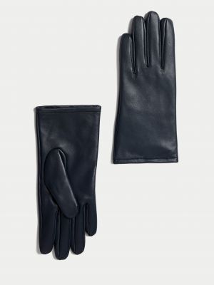 Kožené rukavice Marks & Spencer modré