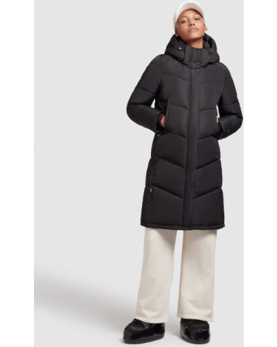Jednofarebná nylónová priliehavá zimná bunda Khujo - čierna