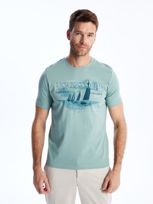 Βαμβακερή μπλούζα με σχέδιο με κοντό μανίκι Lc Waikiki