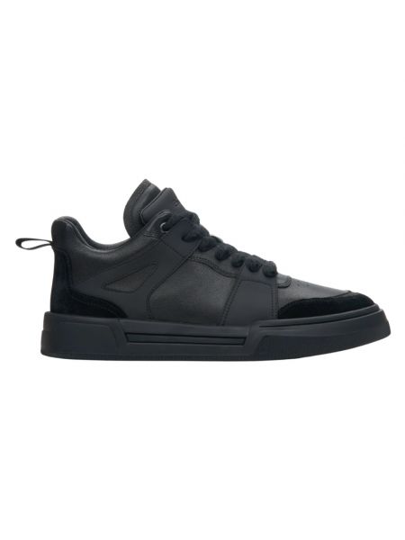 Sneakersy skórzane Estro czarne