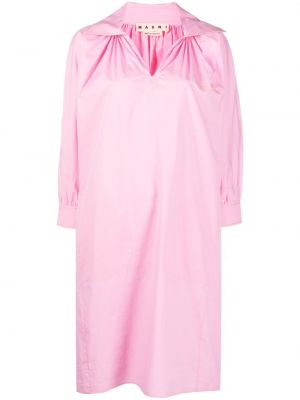 Μάξι φόρεμα με κέντημα Marni ροζ