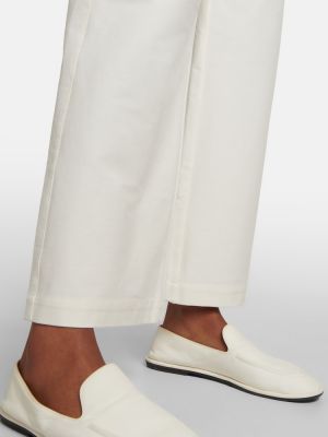 Памучни панталон от джърси Max Mara бяло