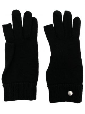 Pletené rukavice s oděrkami Rick Owens černé