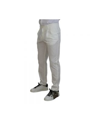 Pantalones chinos slim fit Dolce & Gabbana blanco