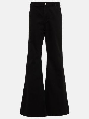 Zvonové džíny s nízkým pasem Magda Butrym černé