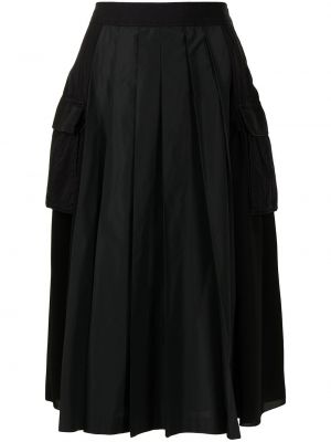 Falda midi Undercover negro