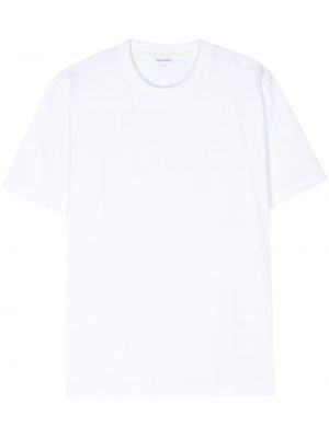 Βαμβακερή μπλούζα Norse Projects λευκό