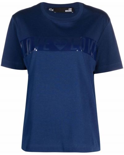 Camiseta de cuello redondo Love Moschino azul