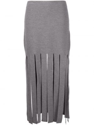 Vlněné sukně z merino vlny Michael Kors Collection šedé