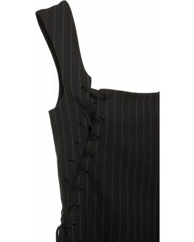 Asymetrické vlnené midi šaty Sportmax čierna