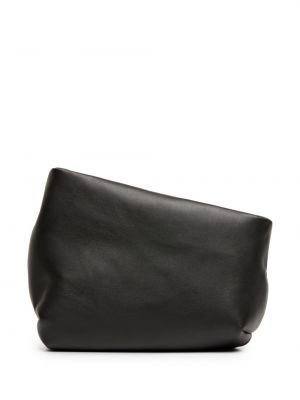 Asymetrická kožená listová kabelka Marsèll čierna