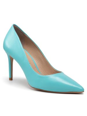 Полуотворени обувки с ток Eva Minge синьо