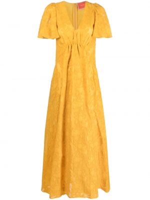 Jacquard midi haljina La Doublej žuta