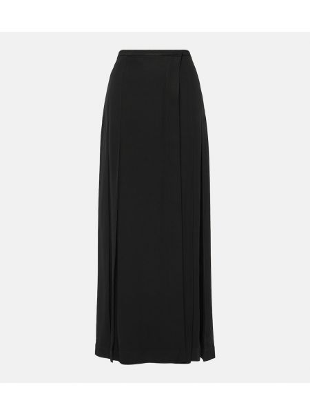 Длинная юбка из крепа TotÊme черная