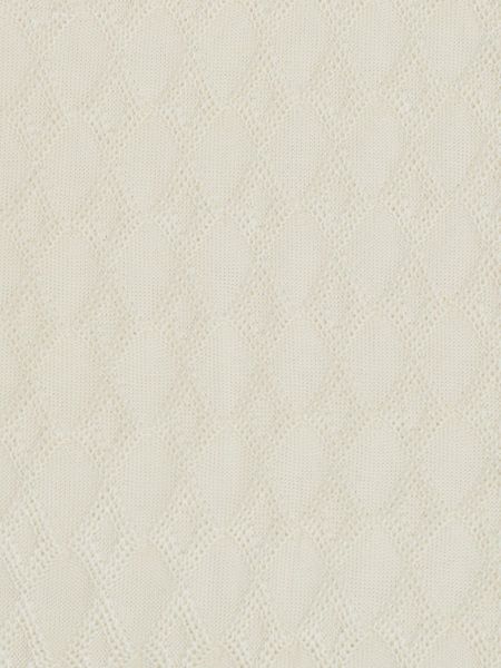 Jedwabna haftowana szal Maison Margiela biała