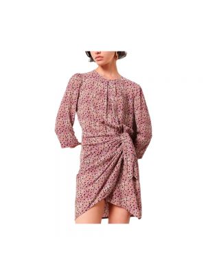 Sukienka mini z wiskozy Sessun różowa