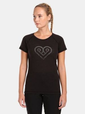 Μάλλινη μπλούζα από μαλλί merino Kilpi μαύρο