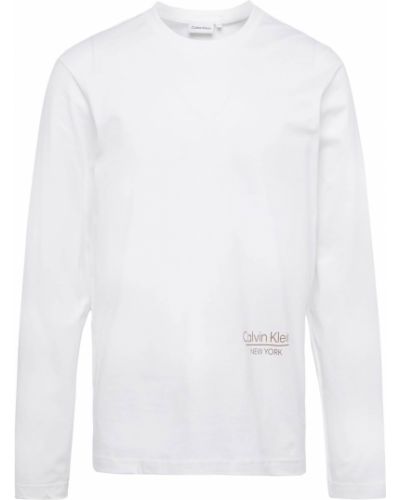 Hosszú ujjú póló Calvin Klein fehér