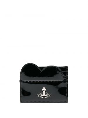 Lakovaná kožená peňaženka Vivienne Westwood čierna