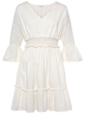 Памучна рокля тип риза Lascana бяло