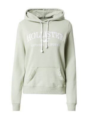 Bavlnená priliehavá mikina s kapucňou s výšivkou Hollister
