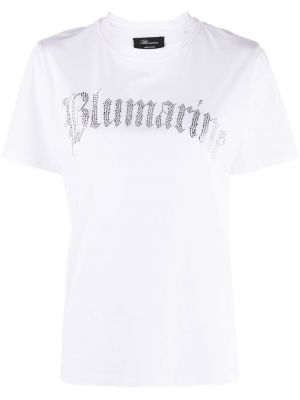 T-shirt con scollo tondo Blumarine bianco