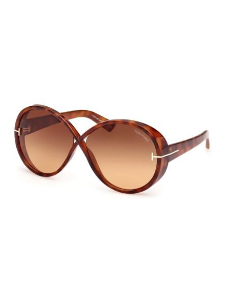 Brązowe okulary przeciwsłoneczne gradientowe Tom Ford