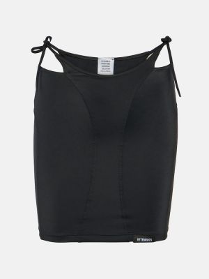Φούστα mini από ζέρσεϋ Vetements μαύρο