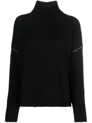 Sweter wełniany Woolrich czarny