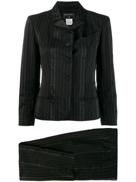 Traje a rayas Chanel Pre-owned negro