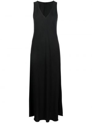 Μάξι φόρεμα με λαιμόκοψη v Voz μαύρο