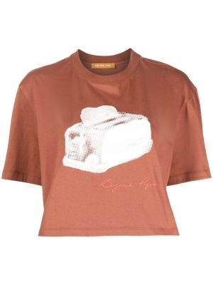 Marškinėliai Rejina Pyo ruda