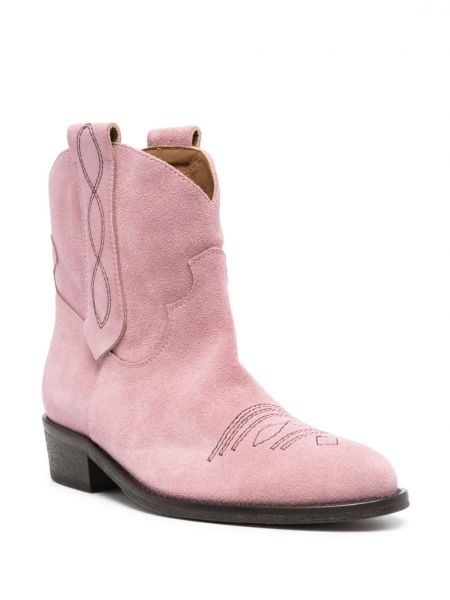 Wildleder ankle boots Via Roma 15 pink