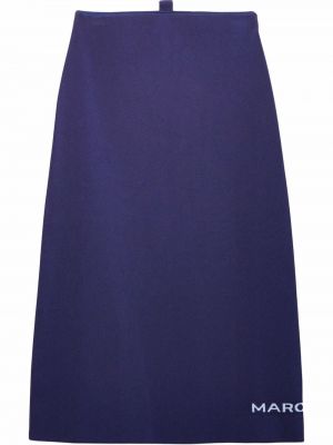 Midi sukňa Marc Jacobs modrá