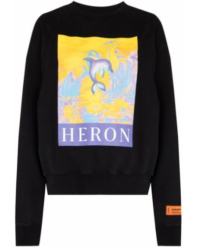 Abstrakt trykk trykt sweatshirt Heron Preston svart