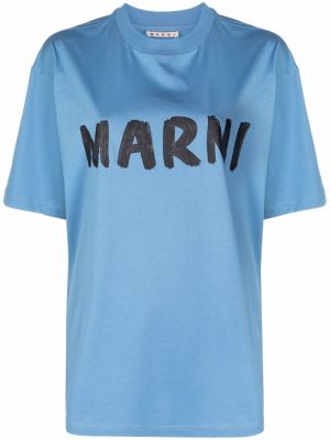 Camiseta con estampado Marni azul